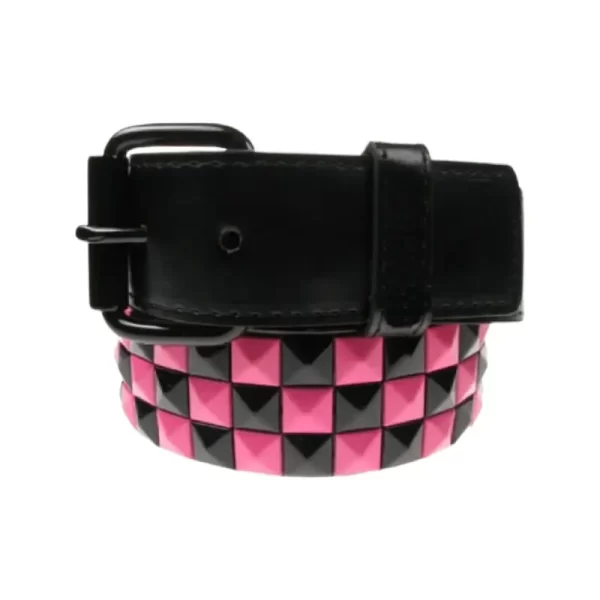 Pyramid Studded Belt Black Leather HBCV00004BYKCB