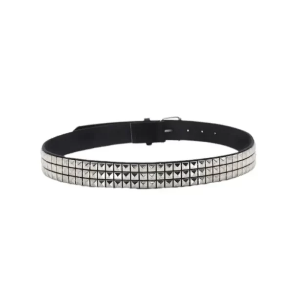 Pyramid Studded Belt Black Leather HBCV00004BZU6D 2