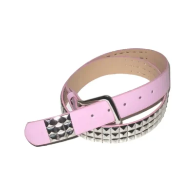 Pyramid Studded Belt Pink Leather HBCV00004BYK5Q