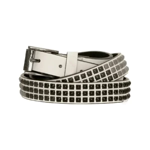 Pyramid Studded Belt Real Leather HBCV00004BYJ5X