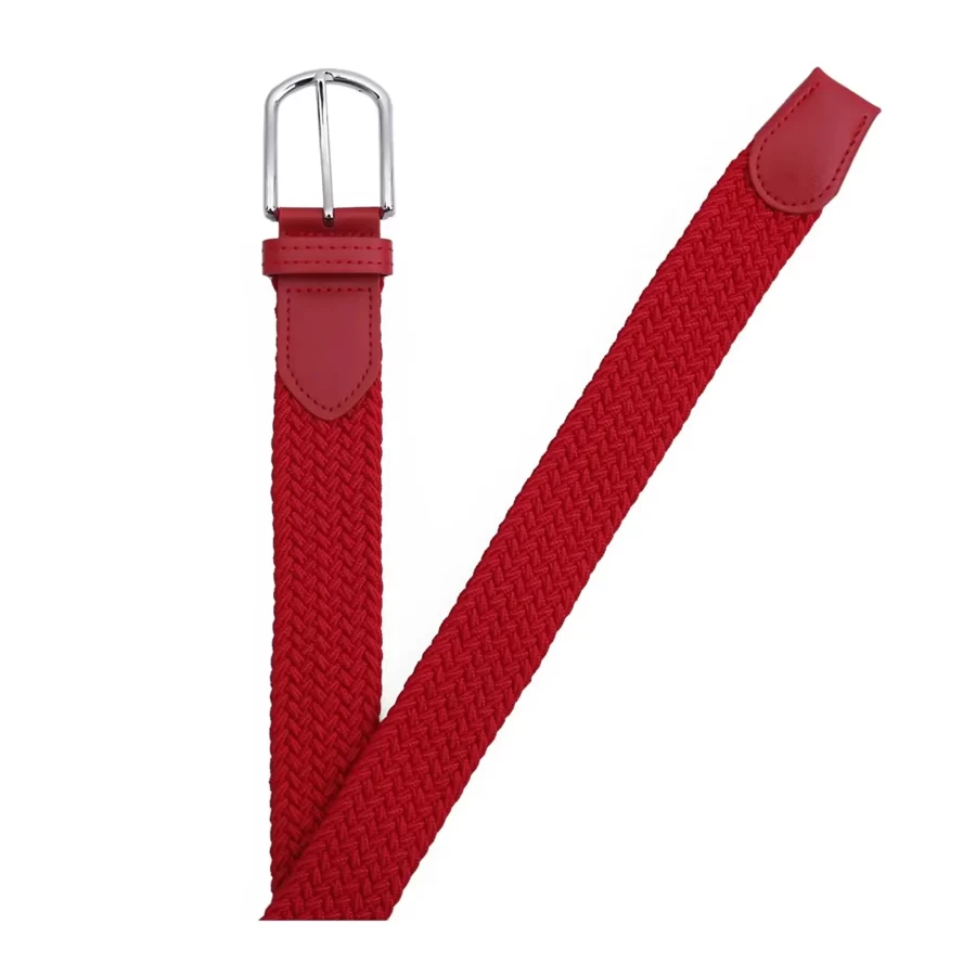 Red Mens Stretch Belt Vegan ORGUKEM350066 RED 24