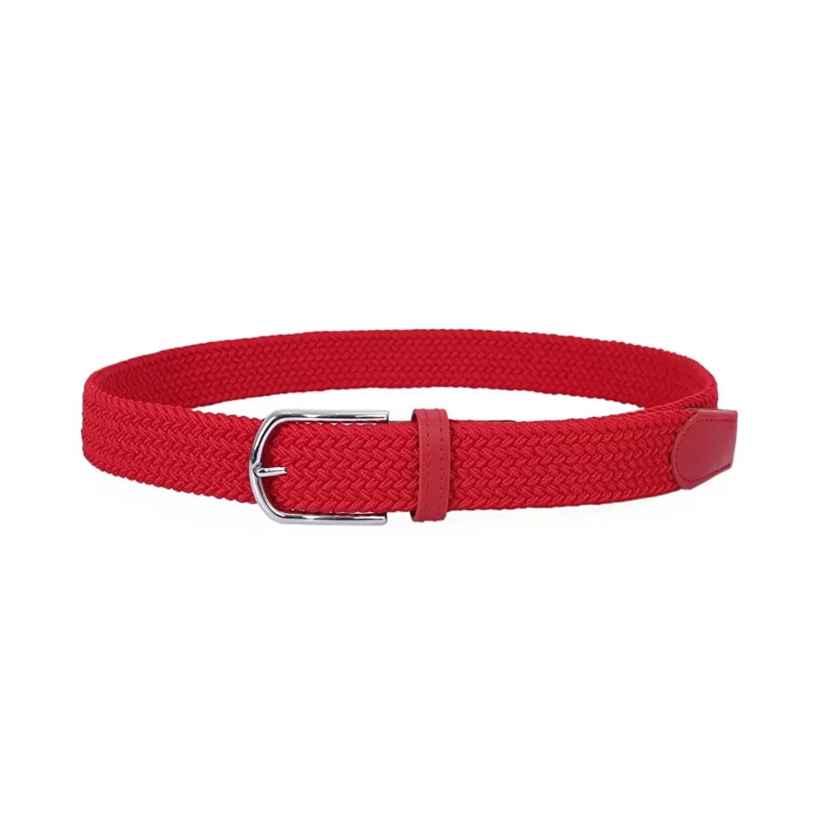 Red Mens Stretch Belt Vegan ORGUKEM350066 RED 26