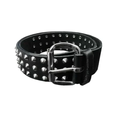 Spike Studded Belt Black Leather HBCV00004BYDN8