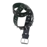 Buy Spike Studded Belt Black Leather - LeatherBeltsOnline.com