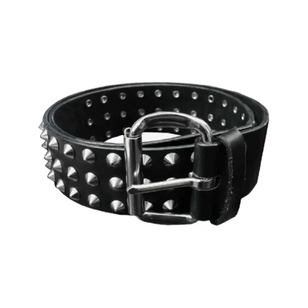 Spike Studded Belt Black Leather HBCV00004BYGCD