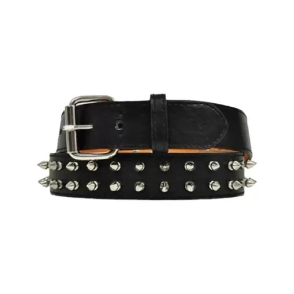 Spike Studded Belt Black Leather HBCV00004BYJG3