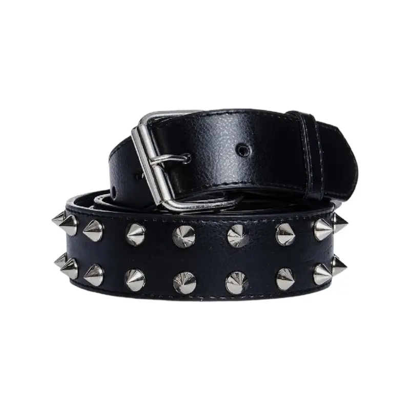 thumbnail interactive-video image 1 of Lowlife Shrink Studded Leather Belt – Black – Men's Regular Size 1 of 4