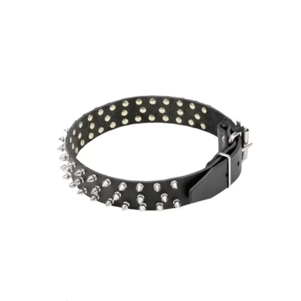 Spike Studded Belt Black Leather HBCV00004BYK91 1