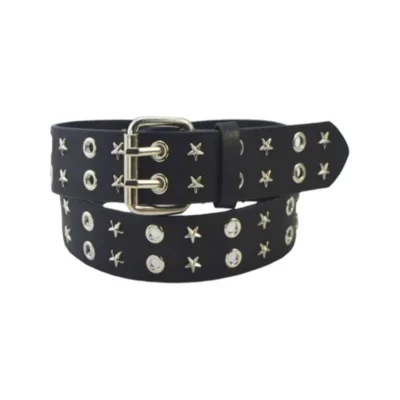 Star Grommet Belt Black Leather HBCV00004BYHFS