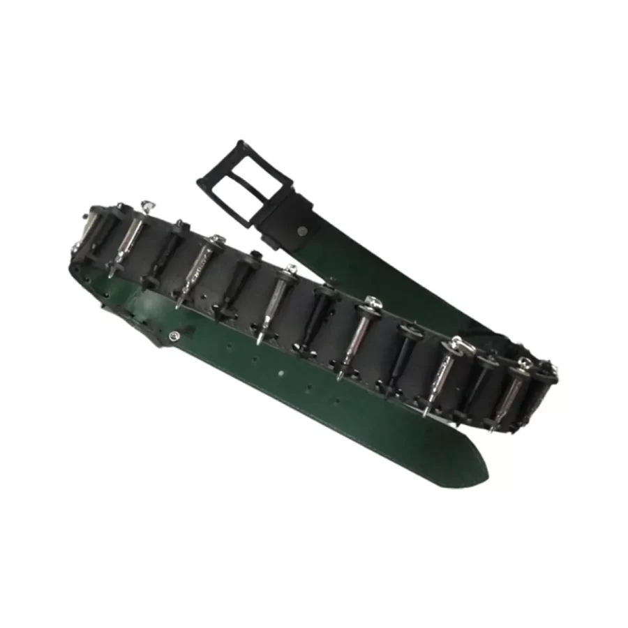 Studded Bullet Belt Black Leather HBCV00004BYBEG 2