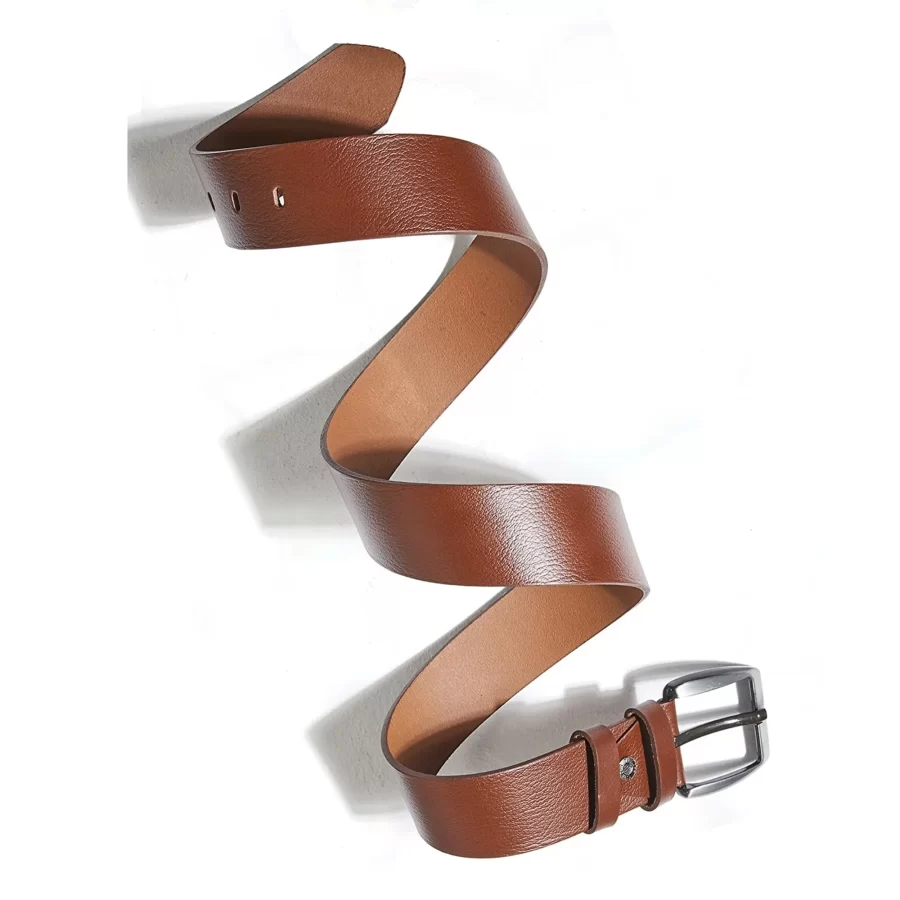 Tan Wide Leather Belt For Jeans PRSBELT430116 1