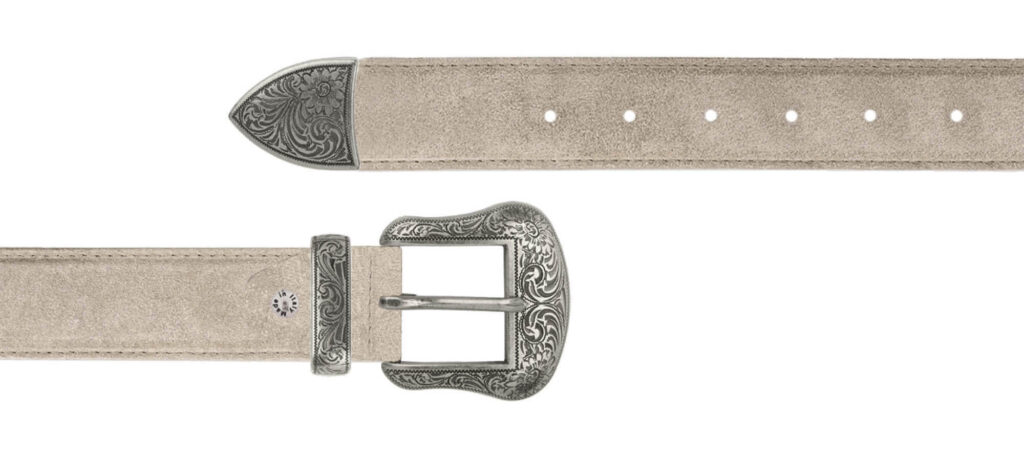 Taupe Suede Western belt