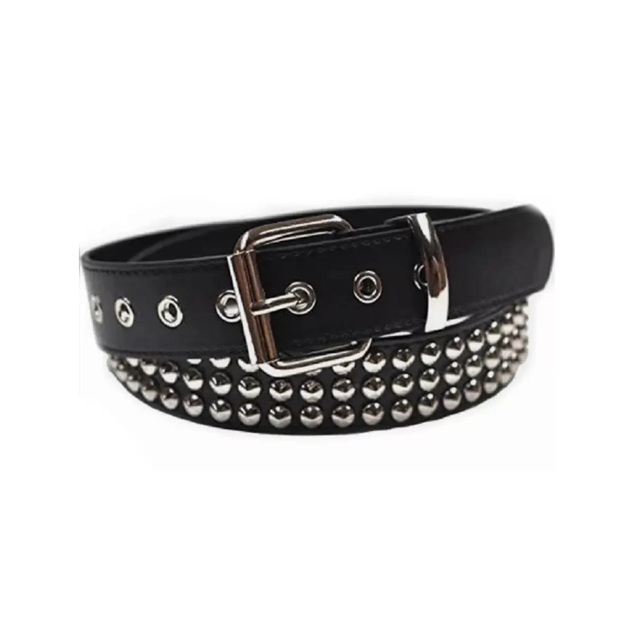 Buy Three Row Studded Grommet Belt - LeatherBeltsOnline.com