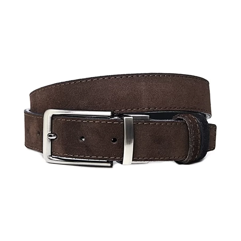 mens brown suede belt