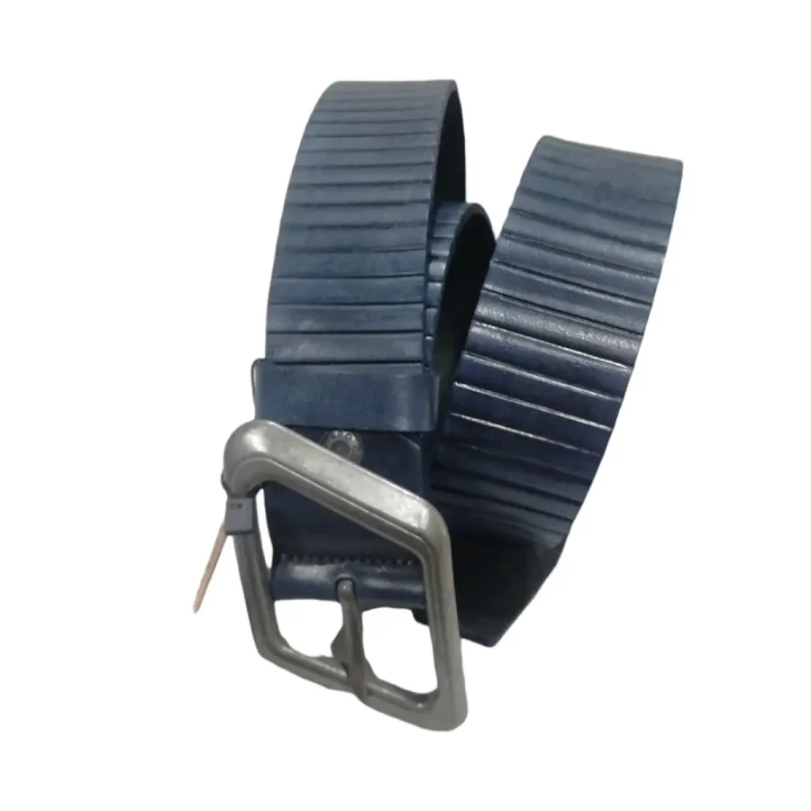 Vertical Stripe Belt For Jeans Black Leather HBCV00004BYK7I