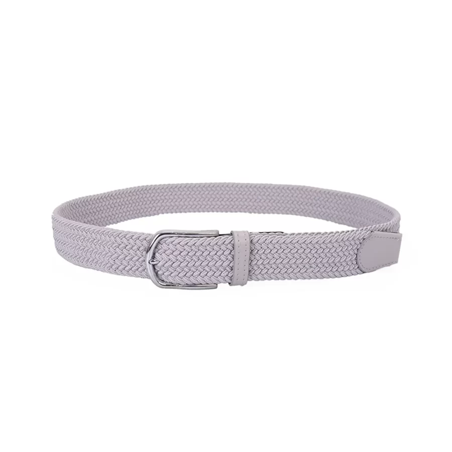 Woven Mens Belt Stretchy Vegan ORGUKEM350066 LTGR 41