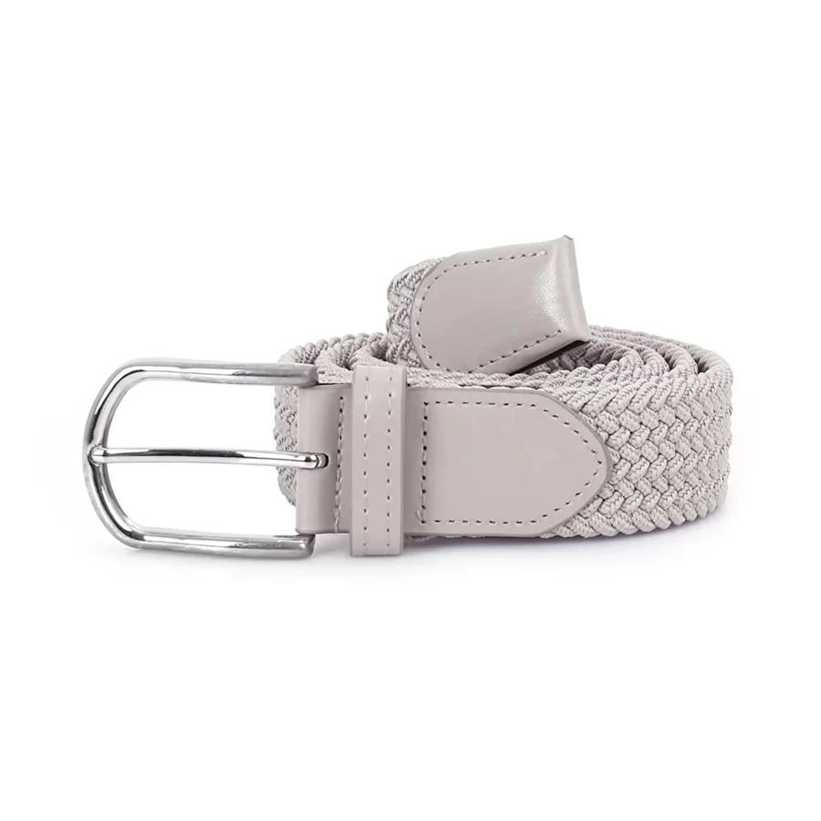 Woven Mens Belt Stretchy Vegan ORGUKEM350066 LTGR 42