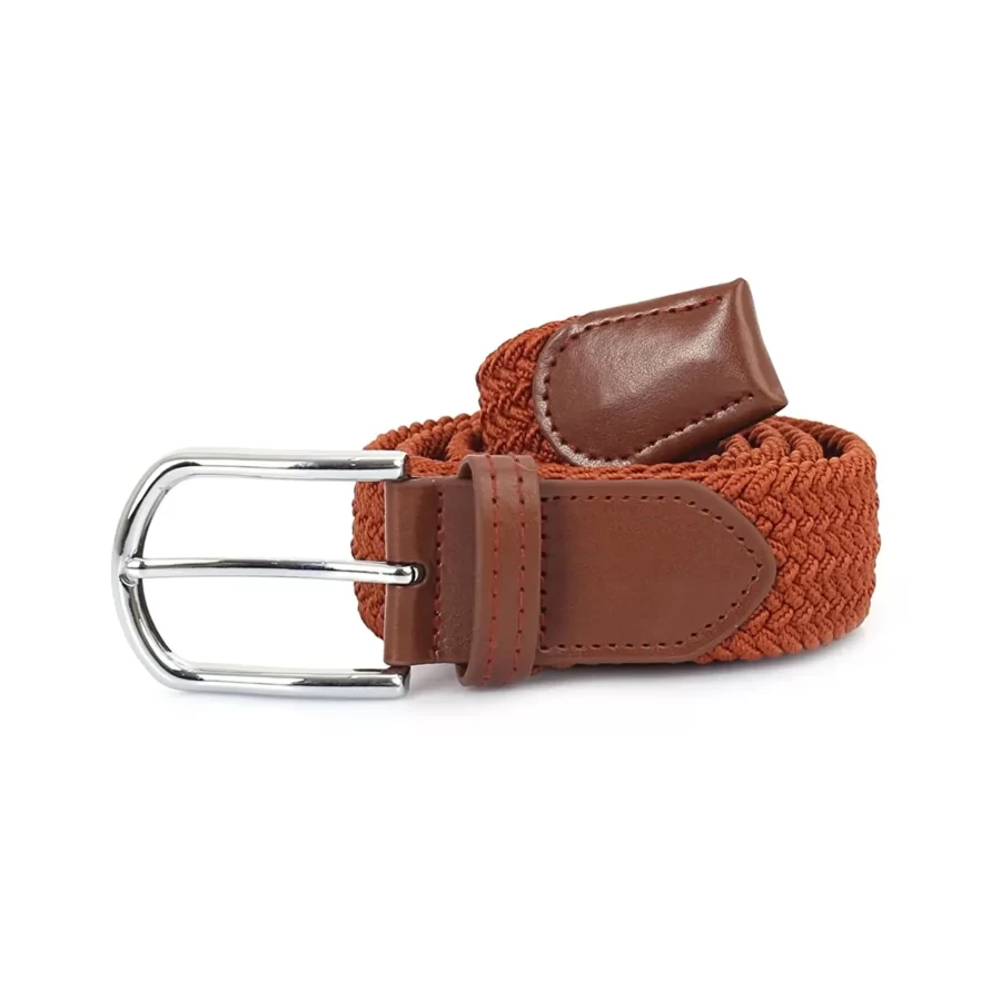 Woven Mens Belt Stretchy Vegan ORGUKEM350066 TERR 55