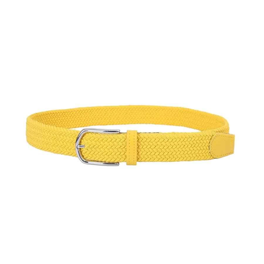 Yellow Mens Stretch Belt Vegan ORGUKEM350066 YELLOW 39