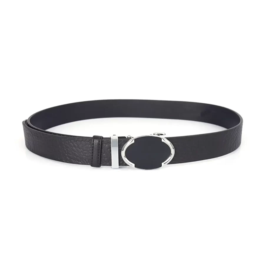 black mens ratchet belt calf leather BLACOW35PRSDRSTO 2