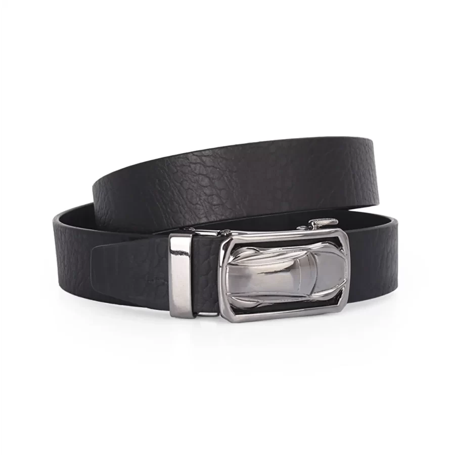 black ratchet belt for men with stylish buckle BLABLC35PRSDRSTO 2