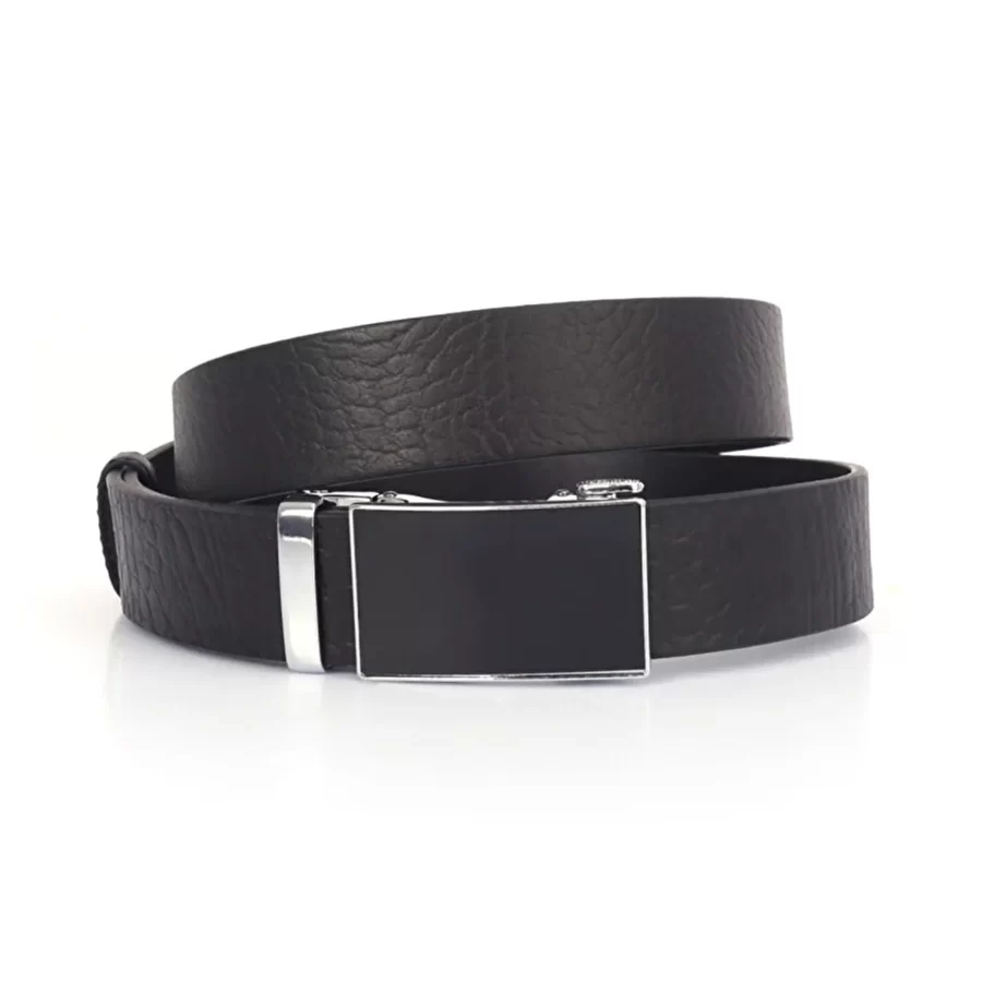 high quality ratchet belt for men black leather BLABLCS35PRSDRSTO 1