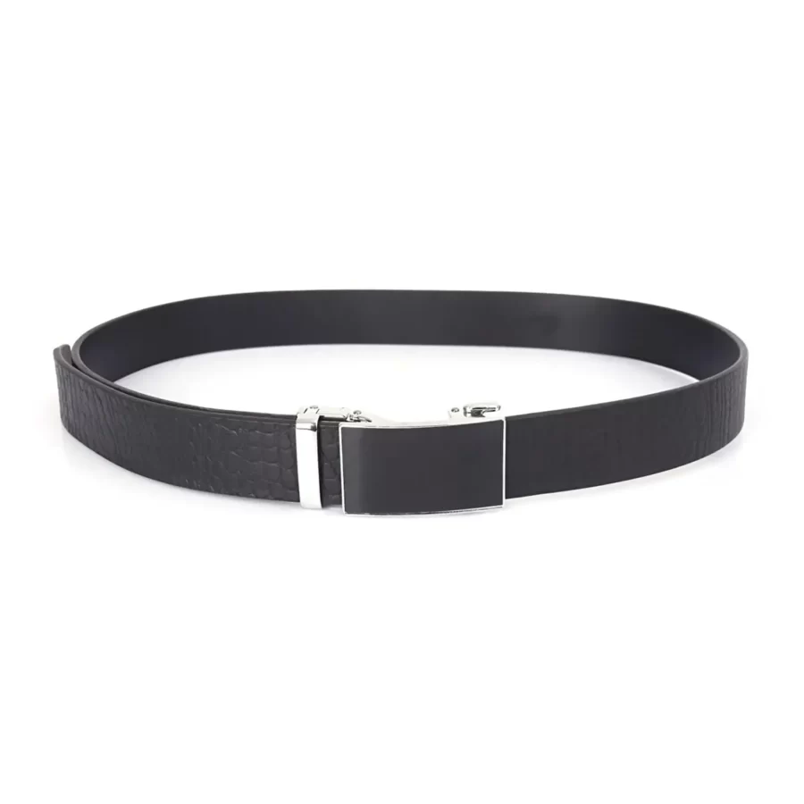 high quality ratchet belt for men black leather BLABLCS35PRSDRSTO 2