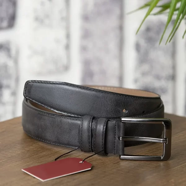 Anthracite Gents Leather Belt Fashion GRAYZ01 8