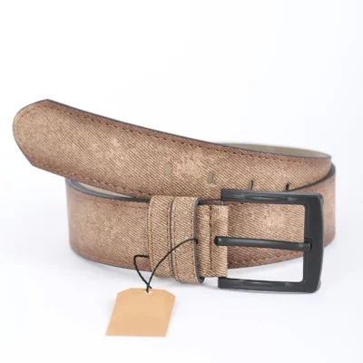 Beige Gents Vegan Leather Belt Jeans Texture SUNI1 6