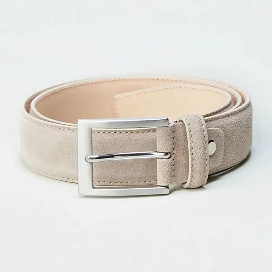 Beige Suede Jeans Belt DERI2 1