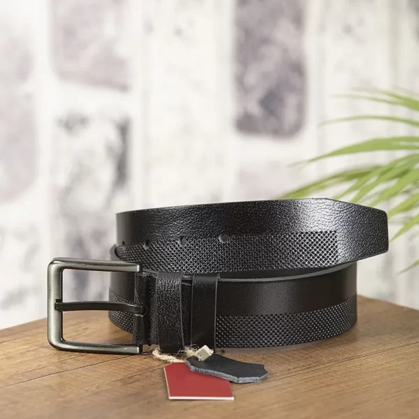 Black Gents Belt For Jeans KS 00 2