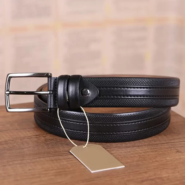 Black Gents Leather Belt For Pants KD 008 4 8