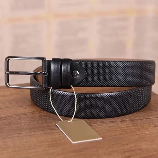 Black Gents Leather Belt For Trousers KSV 00 10