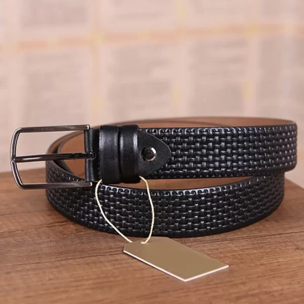 Black Gents Leather Belt For Trousers Luxury KD 011 2 8