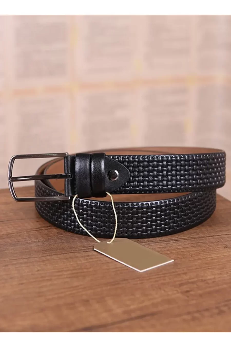 Black Gents Leather Belt For Trousers Luxury KD 011 2 8