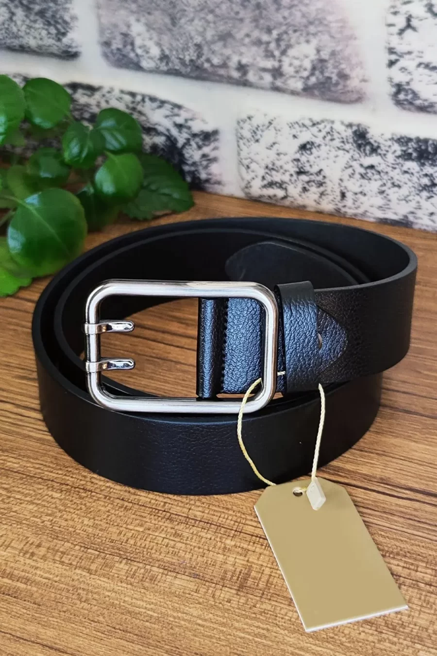 Black Gents Two Hole Belt Full Grain KK 10 5