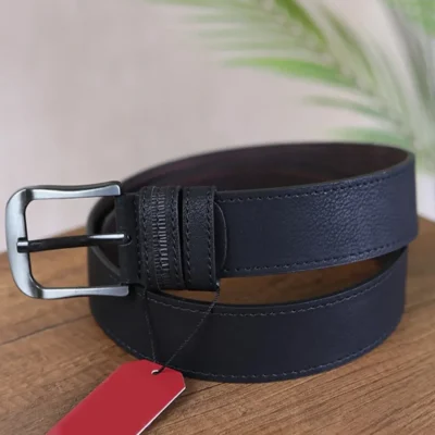Black Gents Vegan Belt Soft Wide KSS 110 01 2