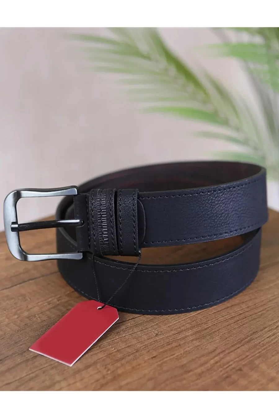 Black Gents Vegan Belt Soft Wide KSS 110 01 2