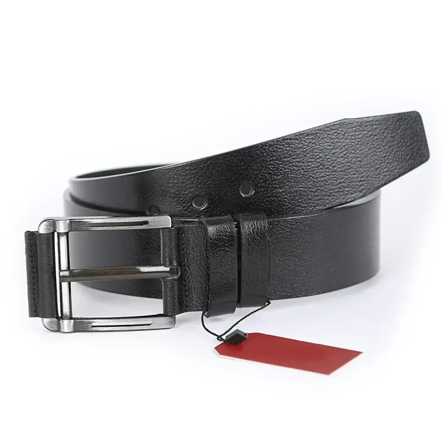 Black Mens Belt Covered Buckle KasvaM1 6