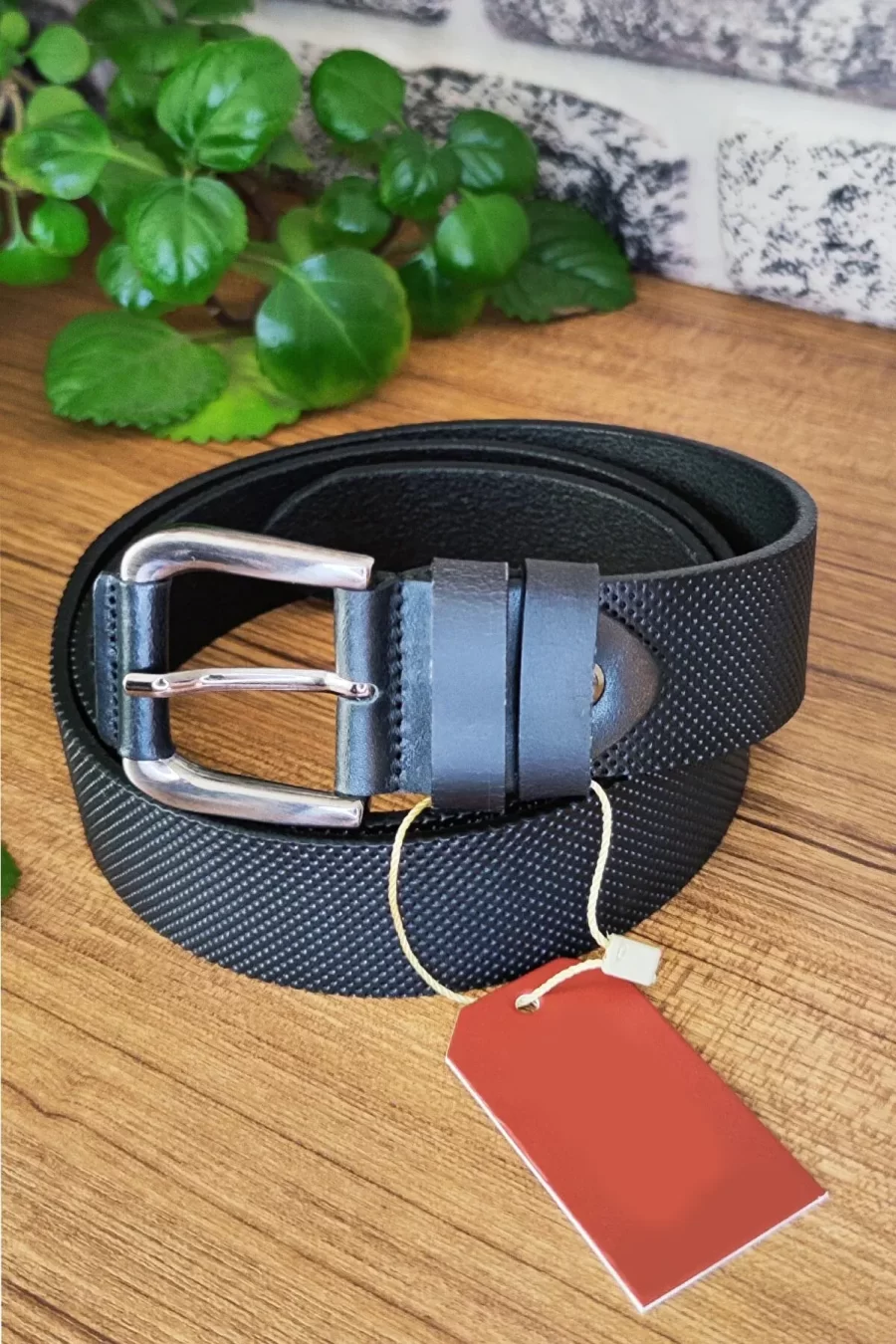 Black Mens Belt Dotted Texture kasva 33 2