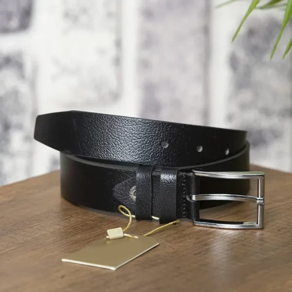 Black Mens Belt For Jeans Full Grain Leather CK 01 2