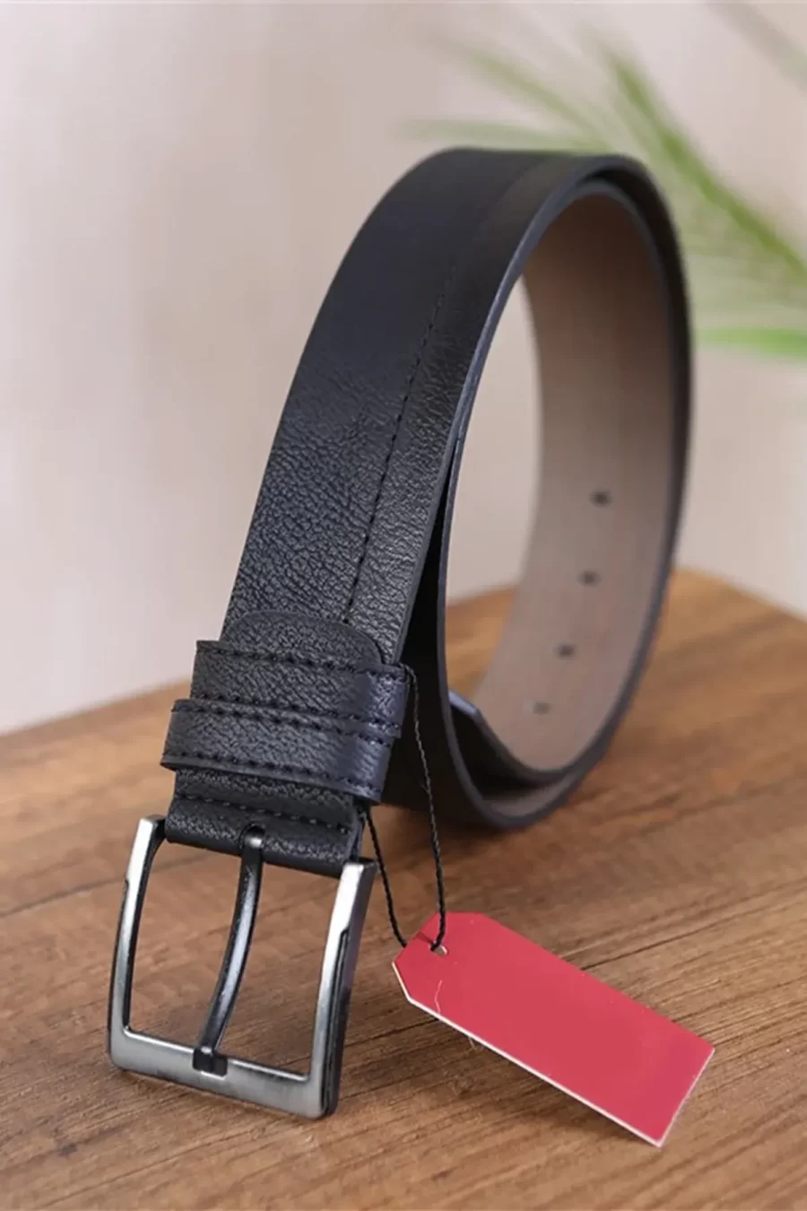 Black Mens Vegan Belt Casual KSS 102 1 1