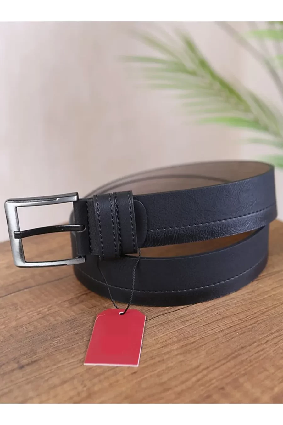 Black Mens Vegan Belt Casual KSS 102 1 2