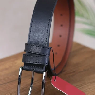 Black Mens Vegan Belt Nubuck KS 563 11