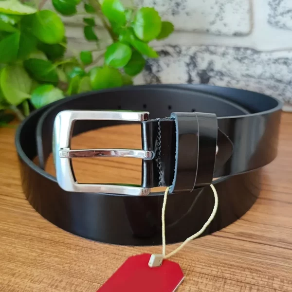 Black Patent Leather Belt For Men Wide KV 06 4