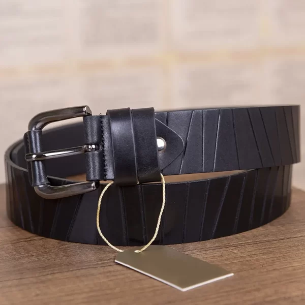 Black Stylish Belt For Men KSV 005 1 2