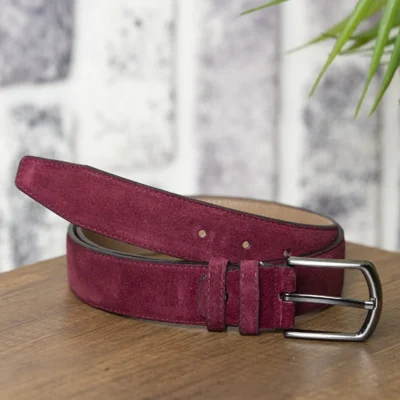 Bordo Suede Mens Golf Belt SUET01 14