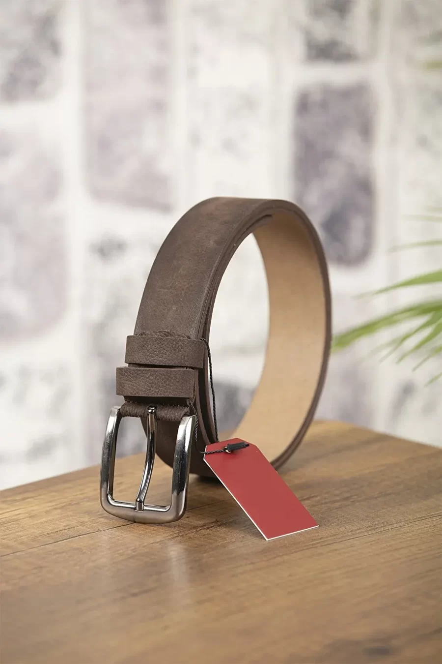 Brown Soft Leather Belt Nubuck KV 03 5