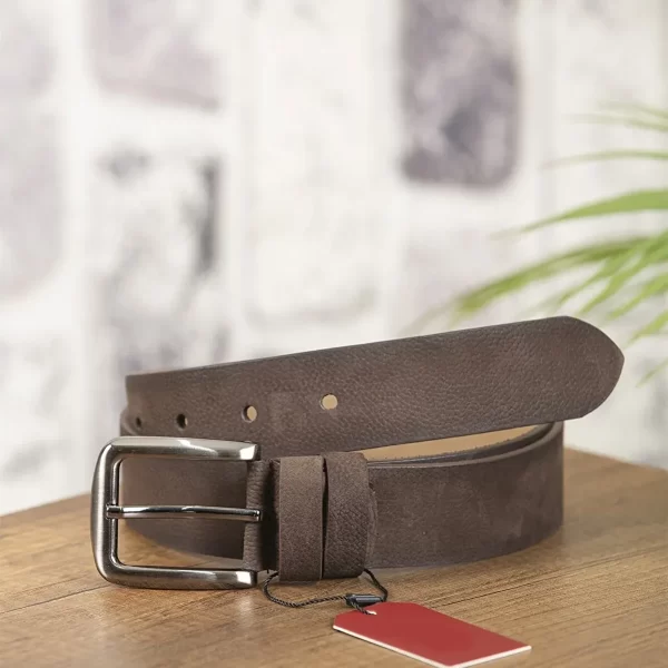 Brown Soft Leather Belt Nubuck KV 03 6