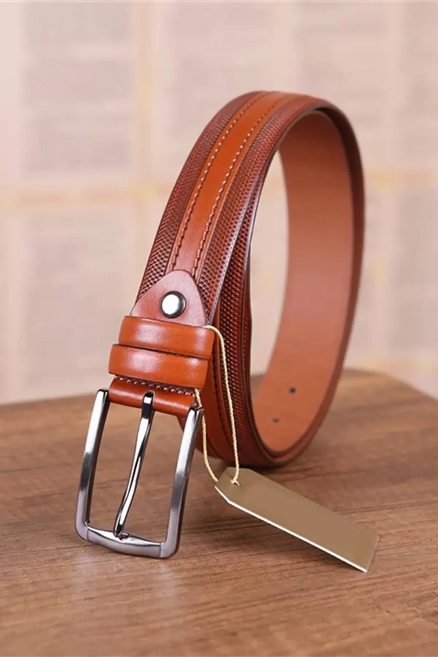 Cognac Gents Leather Belt For Pants KD 008 4 5